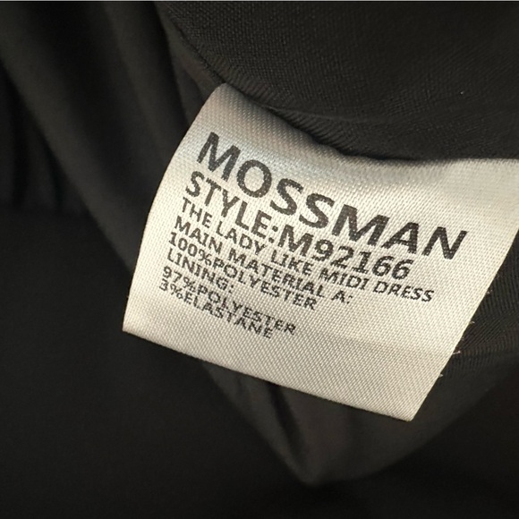 Mossman the Ladylike Midi Dress Black One Shoulder Pleated Formal Size 6 Small - Picture 6 of 7